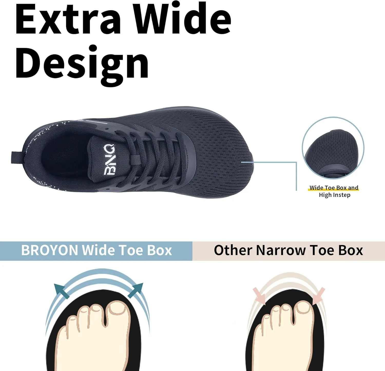 Womens Arch Support Walking Shoes Wide Toe Box Orthotic Sneakers Air Tennis Shoes for Plantar Fasciitis Pain Relief, Size 6-11