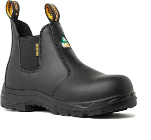 Women's ASTM & CSA Certified Composite Toe Chelsea Work Boots – 100% Leather, Lightweight, I/C/EH/PR/ESR, Oil/Slip/Heat Resistant, Rubber Outsole, Safety Boots 666