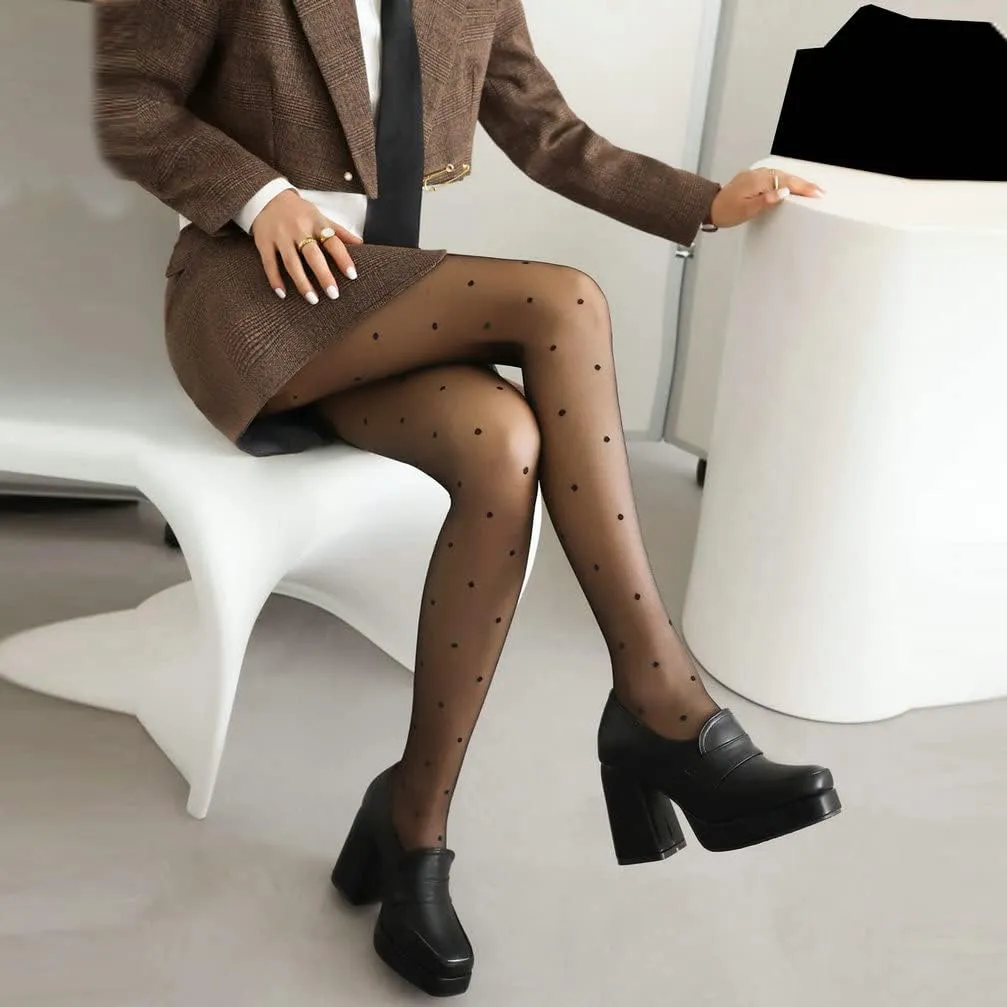 Womens Chunky Platform Loafers Block High Heel Square Toe Pumps