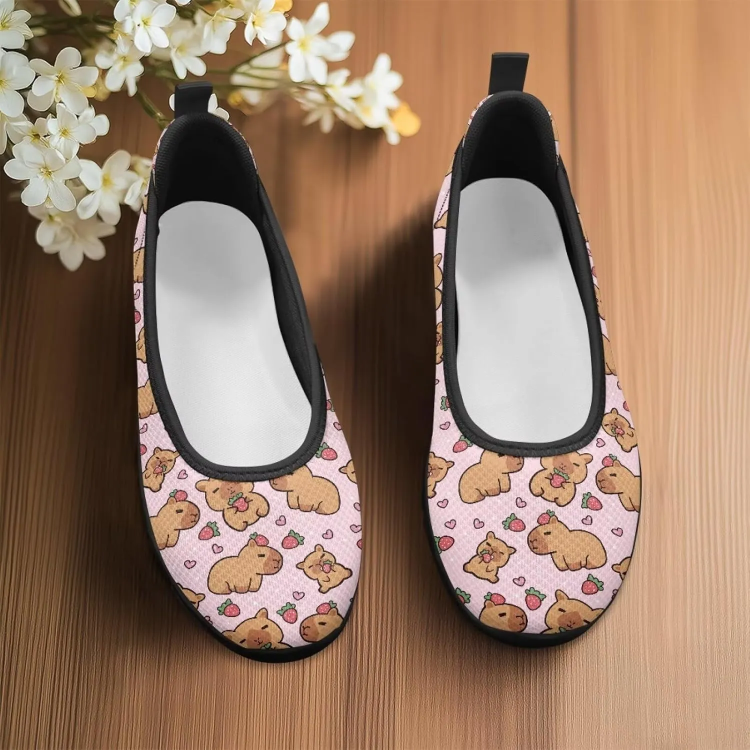 Womens Comfort Mesh Loafers Classic Slip-Ons Casual Bussiness Shoes Lightweight Walking Flats Everyday Work Shoes Black Sole