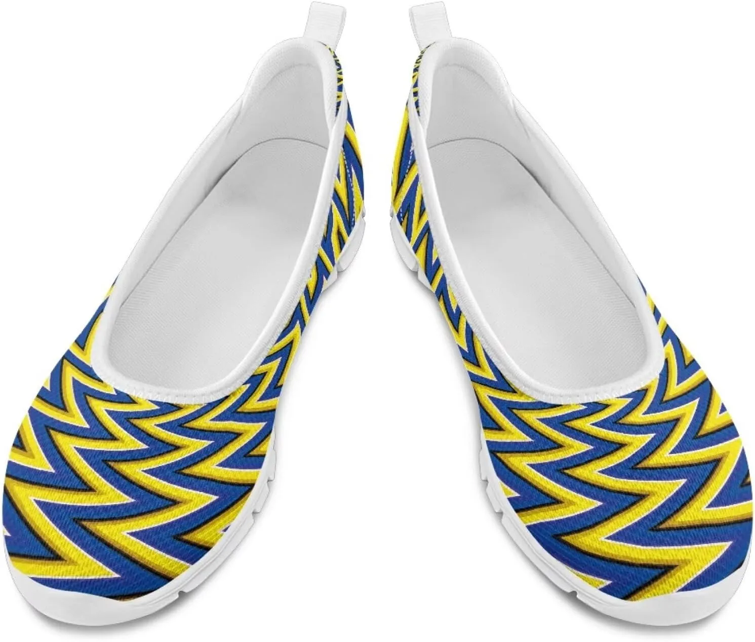 Womens Comfort Mesh Loafers Classic Slip-Ons Casual Bussiness Shoes Lightweight Walking Flats Everyday Work Shoes White Sole