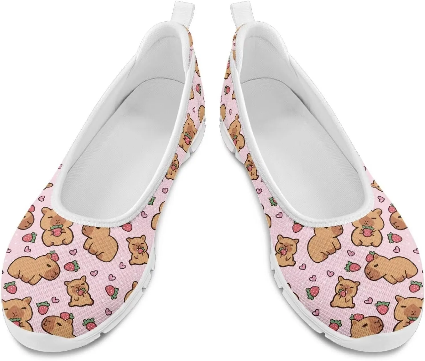 Womens Comfort Mesh Loafers Classic Slip-Ons Casual Bussiness Shoes Lightweight Walking Flats Everyday Work Shoes White Sole