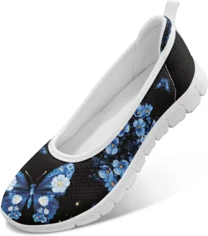 Womens Comfort Mesh Loafers Classic Slip-Ons Casual Bussiness Shoes Lightweight Walking Flats Everyday Work Shoes White Sole