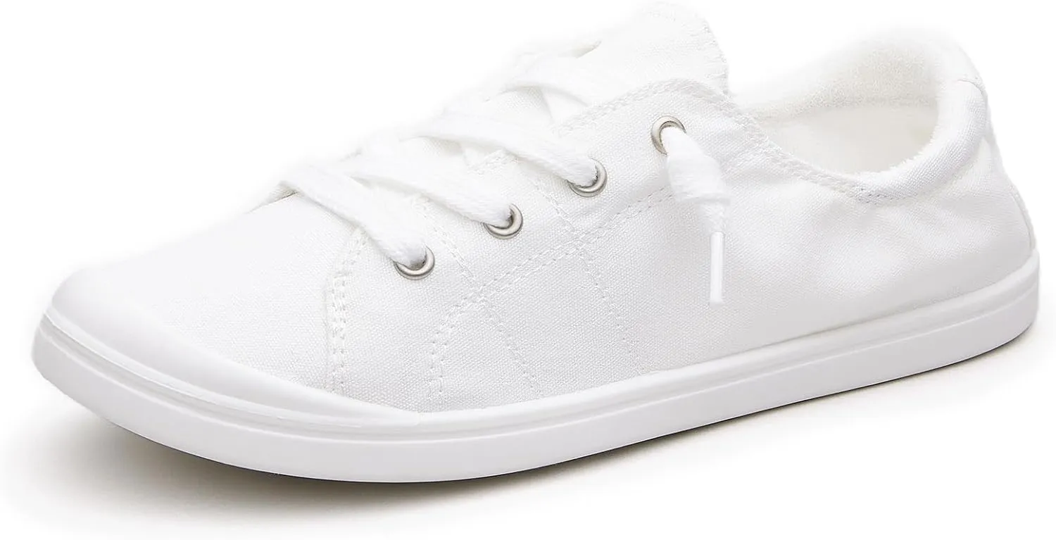 Women's Fashion Casual Slip-On Sneakers Comfort Lightweight Low Top Canvas Shoes