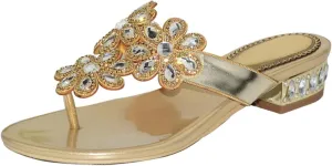 Women's Glitter Rhinestone Flip Flop Sandals Jeweled Sandals Summer Casual Sandals Womens Mules Sandals