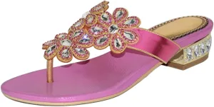 Women's Glitter Rhinestone Flip Flop Sandals Jeweled Sandals Summer Casual Sandals Womens Mules Sandals