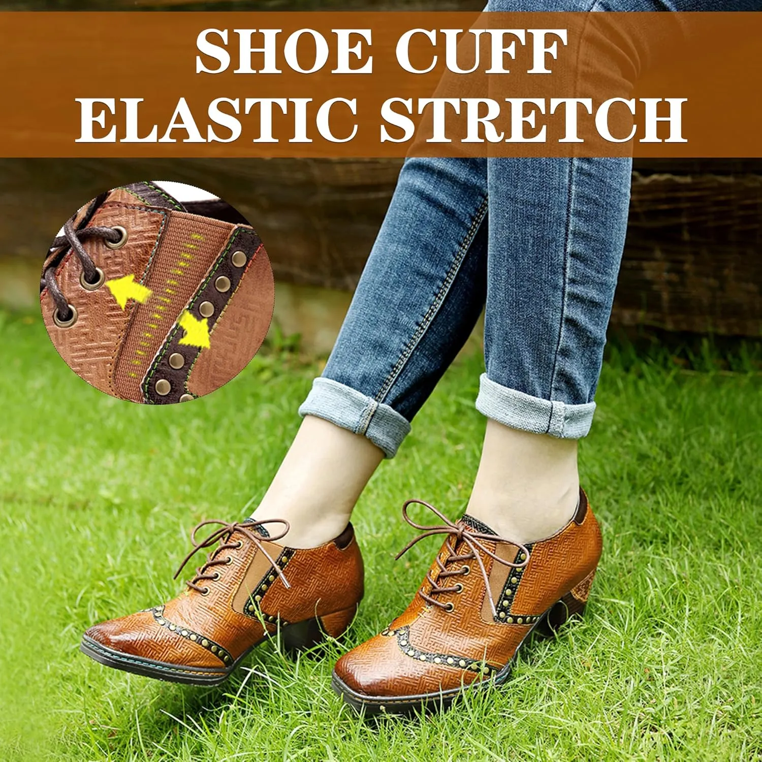 Women's Handmade Lambskin Oxford Loafers Shoes with Retro Ethnic Printed Style, Brock Design for Casual and Fashion Collegiate Style