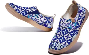 Women's Knitted Casual Loafers Art Painted Slip On Walking Shoes Lightweight Comfort Travel Sneakers