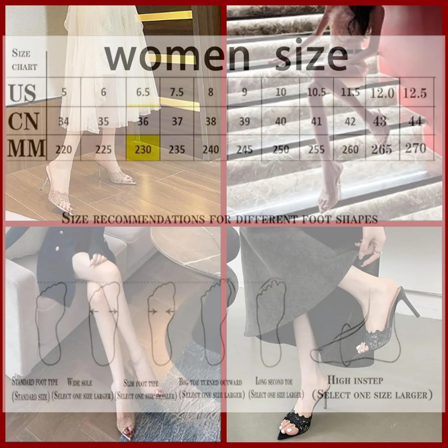 Women's Lace Pointed Open Toe Stiletto Mules, 3-inch High Heel Slip-On Sandals, Sexy Mesh Backless Mule Shoes for Party, Wedding, and Prom Dress