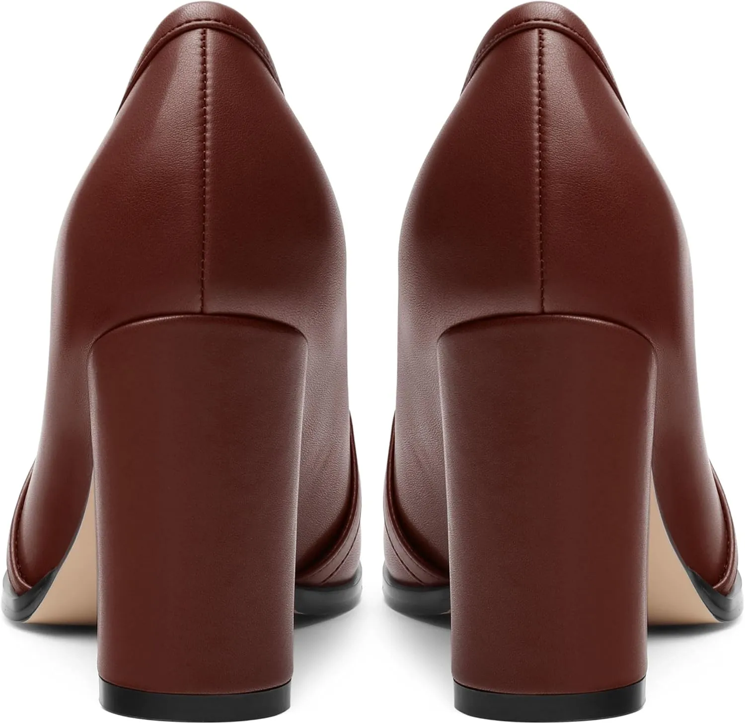 Women's Loafers - Square Toe High Heels Shoes for Women, Metal Buckle Fashion Women's Pumps Shoes for Party Dress Wedding Office