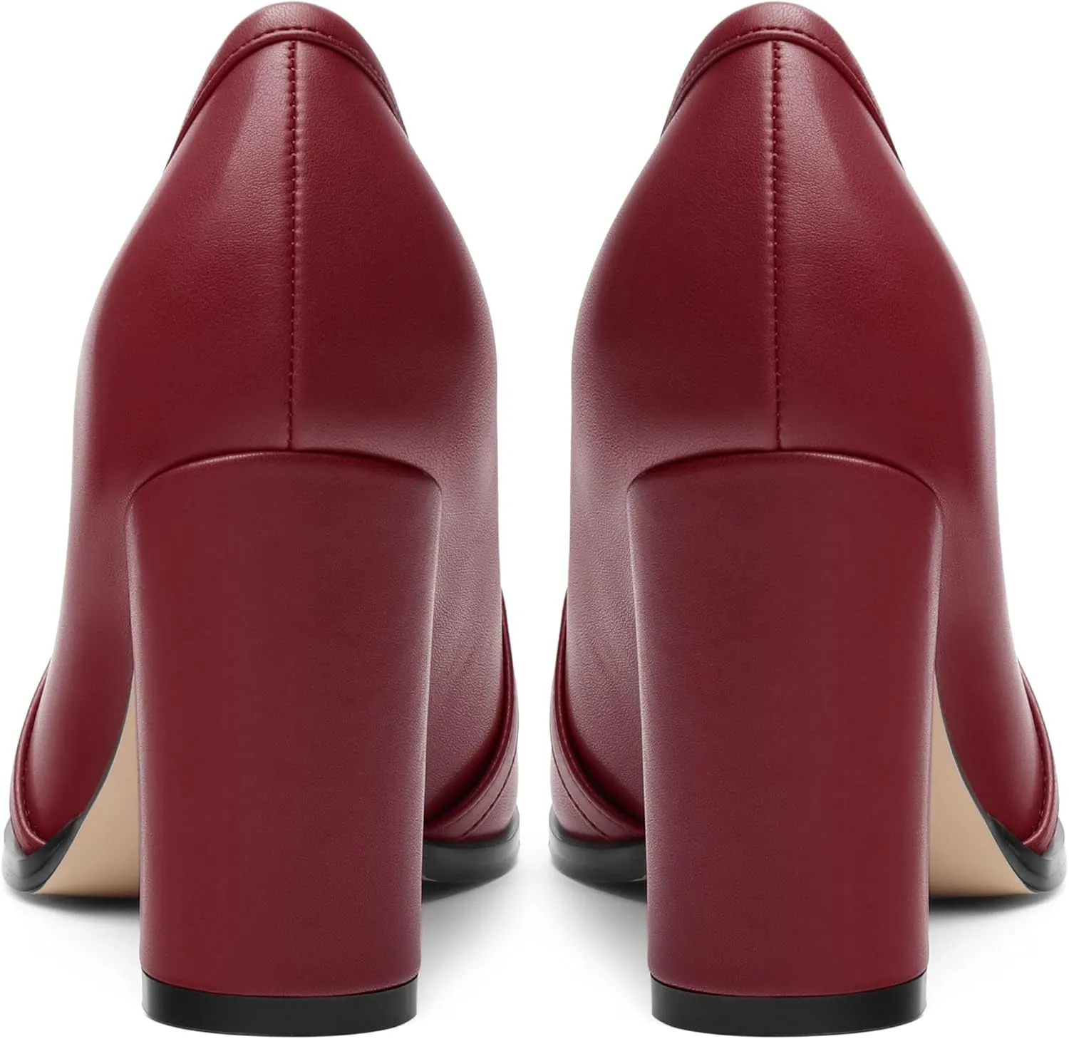 Women's Loafers - Square Toe High Heels Shoes for Women, Metal Buckle Fashion Women's Pumps Shoes for Party Dress Wedding Office