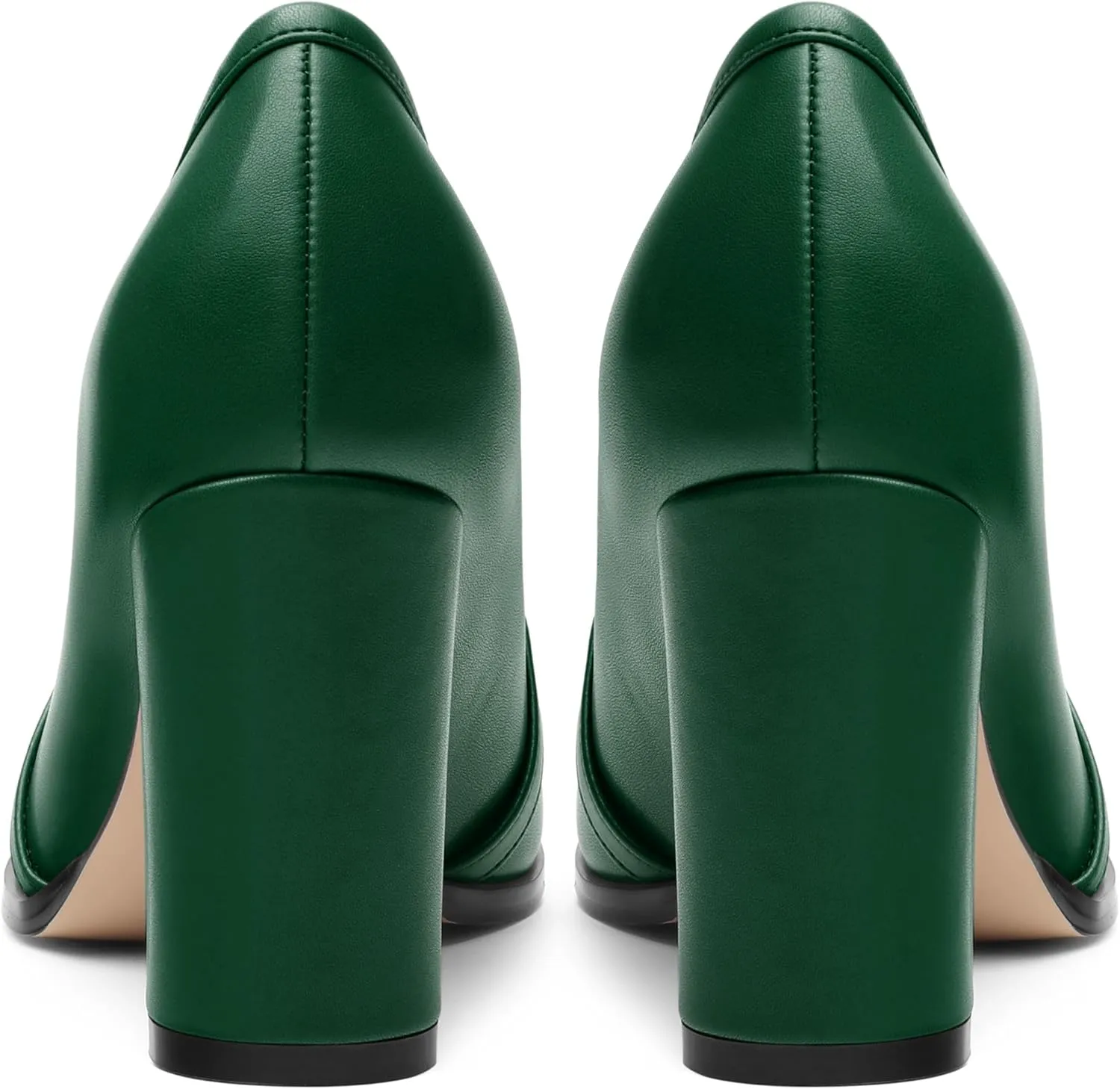 Women's Loafers - Square Toe High Heels Shoes for Women, Metal Buckle Fashion Women's Pumps Shoes for Party Dress Wedding Office