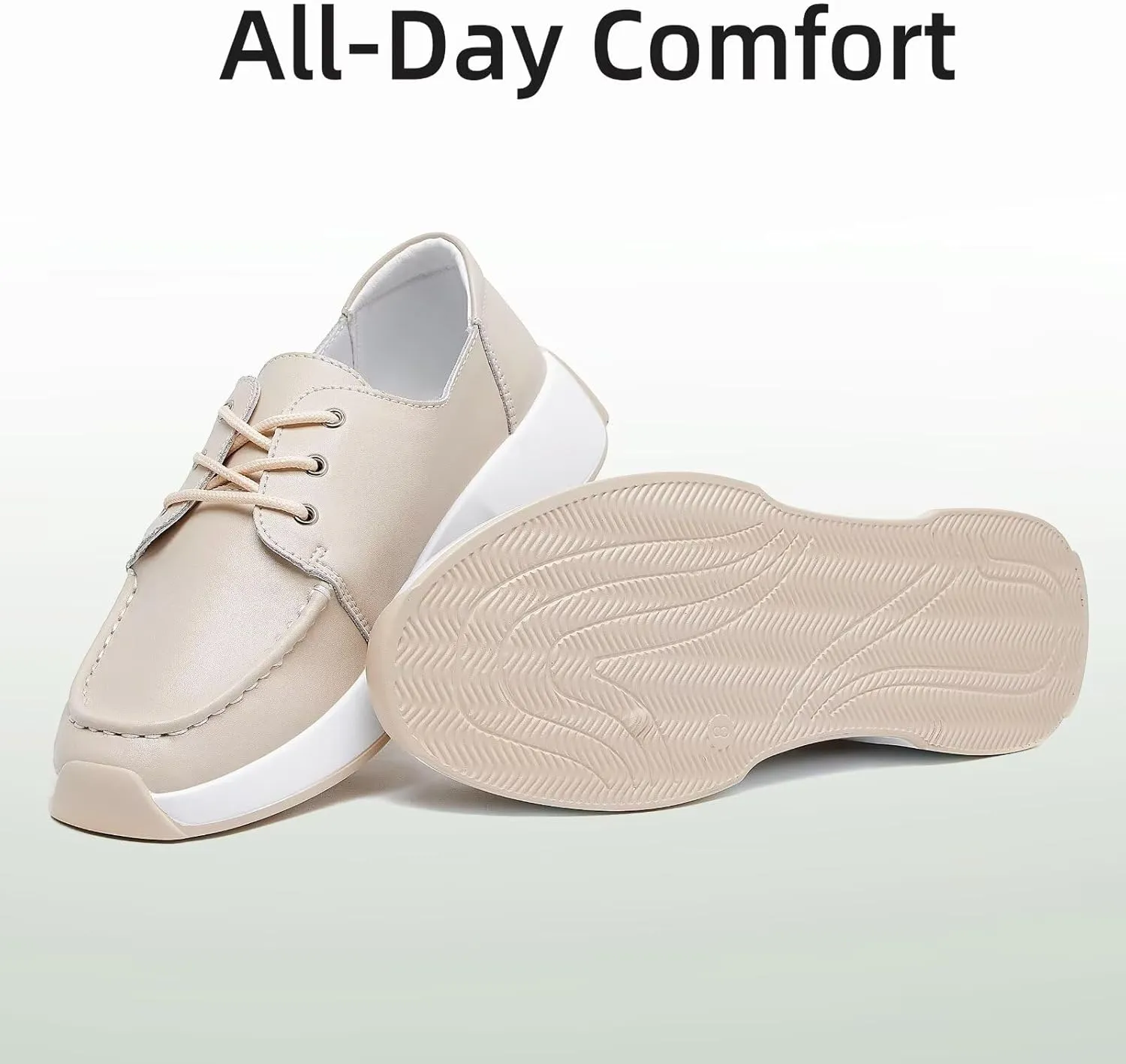 Women's Orthopedic Leather Dress Walking Shoes: Casual Sneakers with Arch Support for Plantar Fasciitis, Comfortable Supportive Shoes with Orthotic Insoles for Foot and Heel Pain