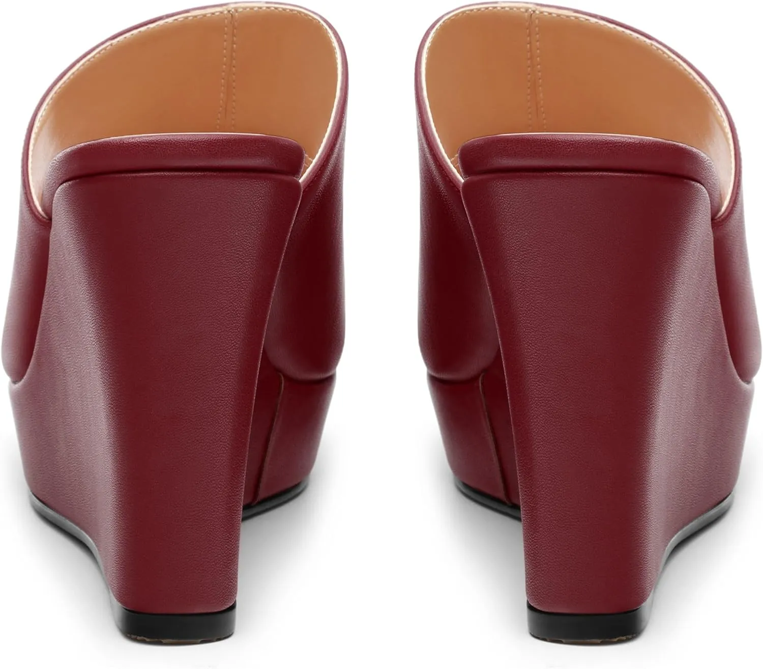 Women's Platform Heels Wedge Sandals Open Toe Slip on High Heels Comfortable Matte Mules Heeled Sandals Dressy Pumps Shoes