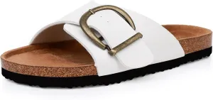 Women's Sandals with Comfort Cork Footbed Summer Outdoor Slide Sandals