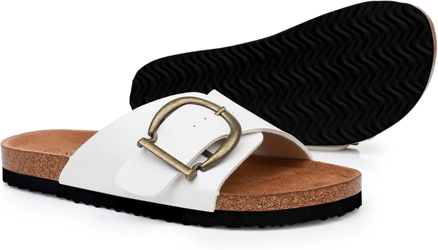 Women's Sandals with Comfort Cork Footbed Summer Outdoor Slide Sandals