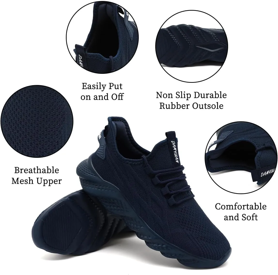 Women's Slip on Walking Shoes Lightweight Casual Tennis Sneakers Workout Breathable Running Shoes Comfortable Fashion Athletic Sports Gym Sneakers