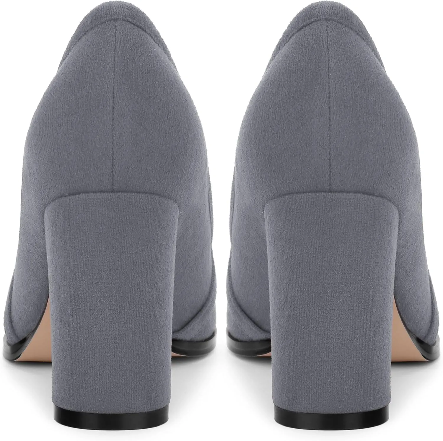 Women's Square Toe High Heeled Loafers, Fashion Chunky Heel Pumps for Women, Casual Party Work Shoes