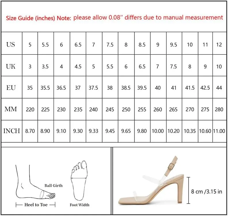 Womens Strappy Sandals Open Toe Ankle Strap Heeled Sandals Square Toe High Heels for Women