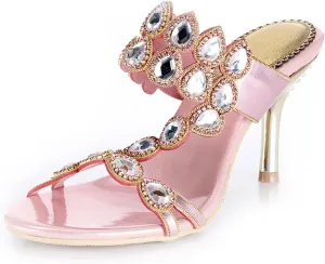 Women's Stylish Sparkle Rhinestone Sandals Jeweled Sandals Summer Sandals Womens Mules Sandals