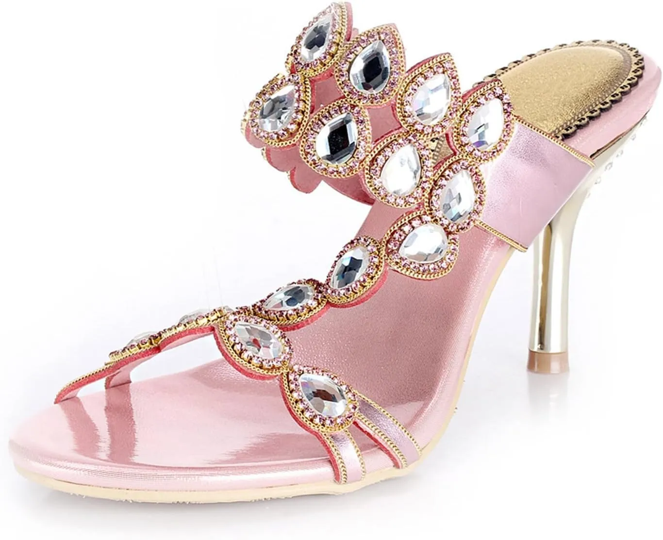 Women's Stylish Sparkle Rhinestone Sandals Jeweled Sandals Summer Sandals Womens Mules Sandals