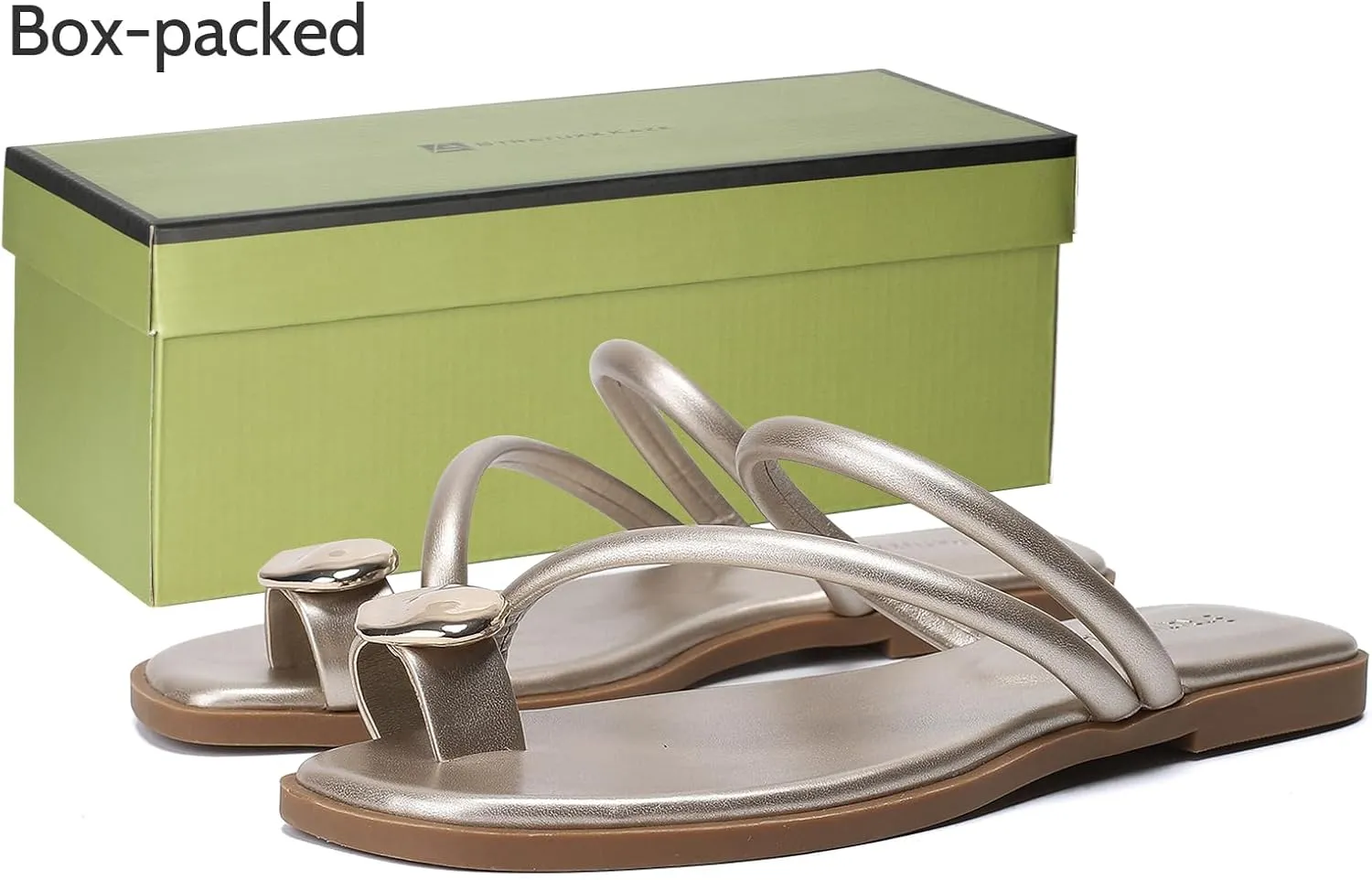 Women's Toe Ring Thong Sandals Open Toe Slide Flat Sandals Casual Summer Flip Flop Flat Sandals