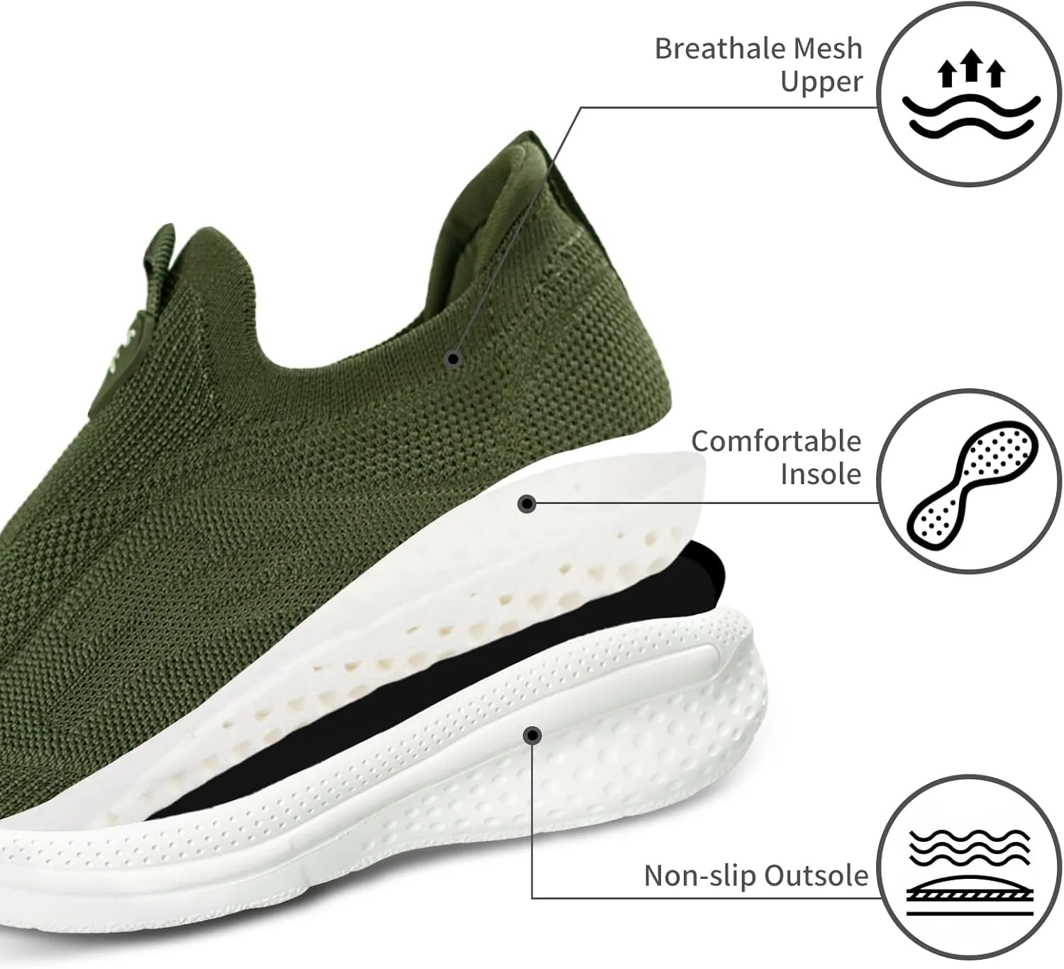 Women's Walking Shoes Lightweight Comfort Workout Casual Non Slip Fashion Sneakers
