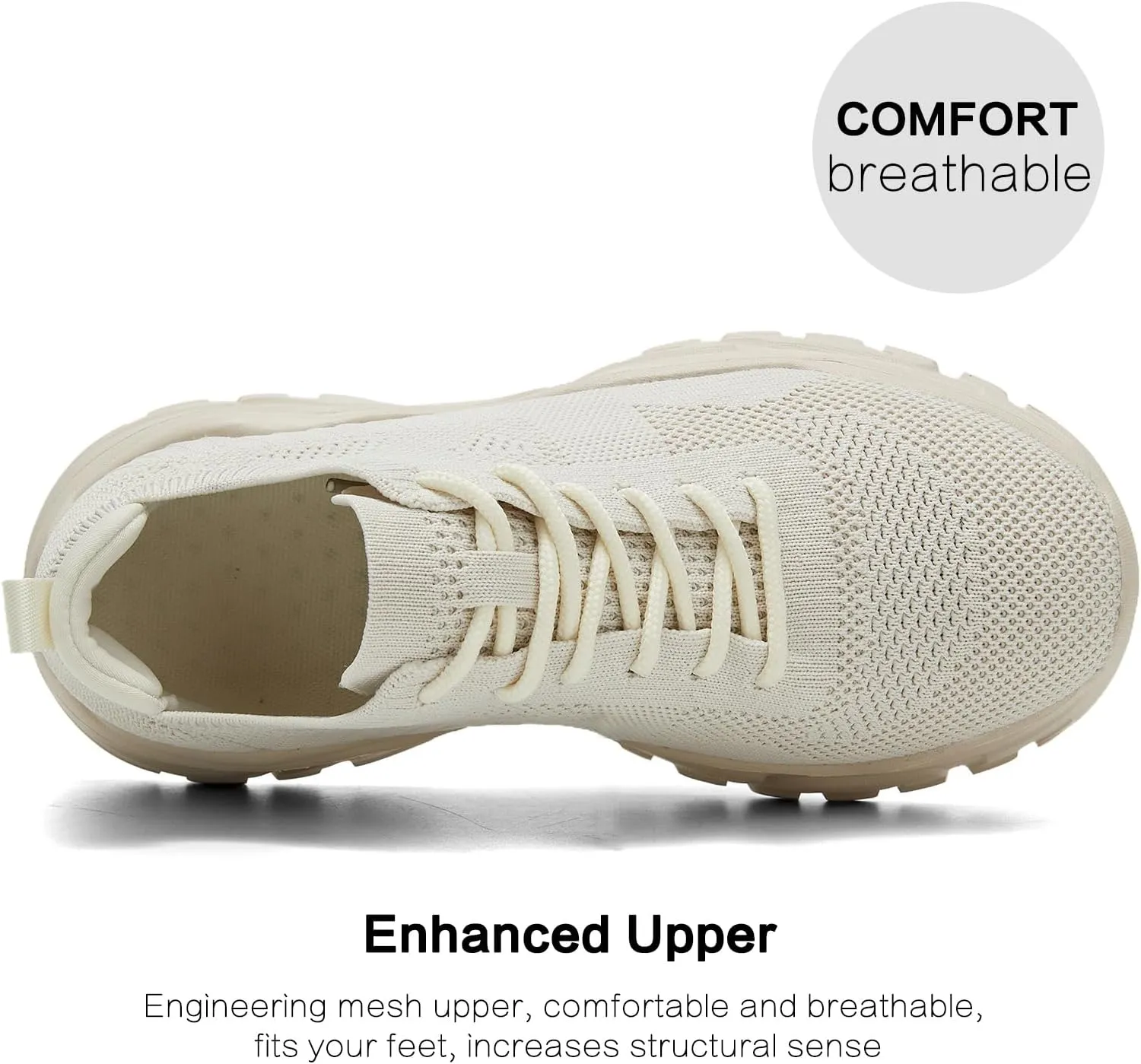 Womens Walking Shoes Non Slip Ladies Running Fashion Athletic Sneakers Work Gym Tennis Athletic Sports Comfort Breathable Lightweight Mesh Soft Sole