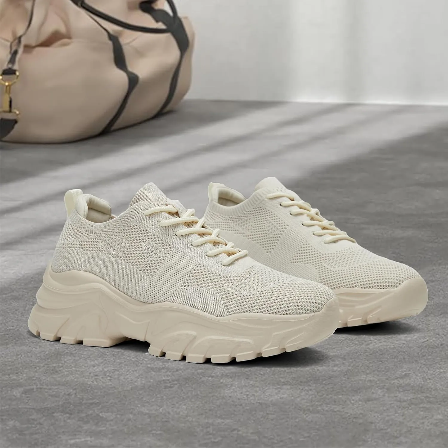 Womens Walking Shoes Non Slip Ladies Running Fashion Athletic Sneakers Work Gym Tennis Athletic Sports Comfort Breathable Lightweight Mesh Soft Sole