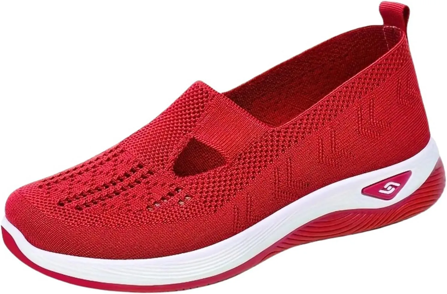 Women's Woven Orthopedic Breathable Soft Shoes Ortho Walking Non-Slip Arch Support Walking Slip on Shoes Comfort Casual Running Diabetic Foam Sneakers Mesh Up Running Going Out Flat Sneaker