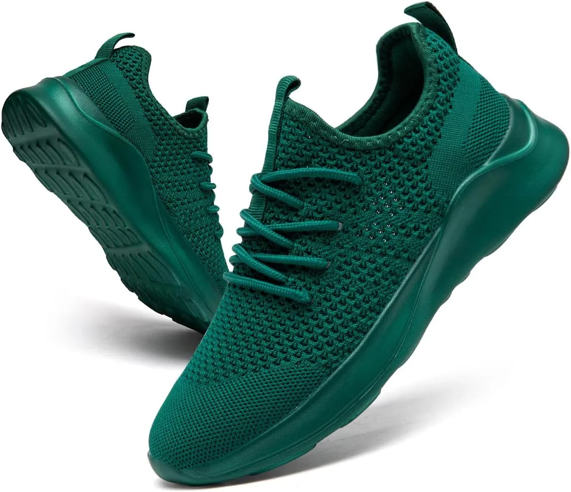 WYGRQBN Mens Walking Shoes Lightweight Breathable Slip On Running Shoes Gym Workout Tennis Fashion Sneakers