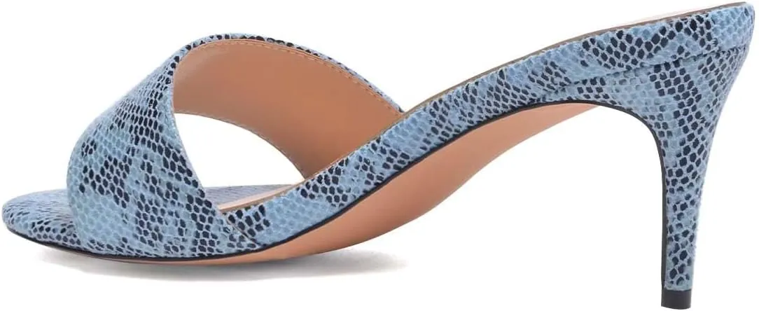 YDN Women Comfy Kitten Low Heel Mules Slip on Clog Sandals Open Toe Dress Pumps Slide Shoes Size 4-15 US