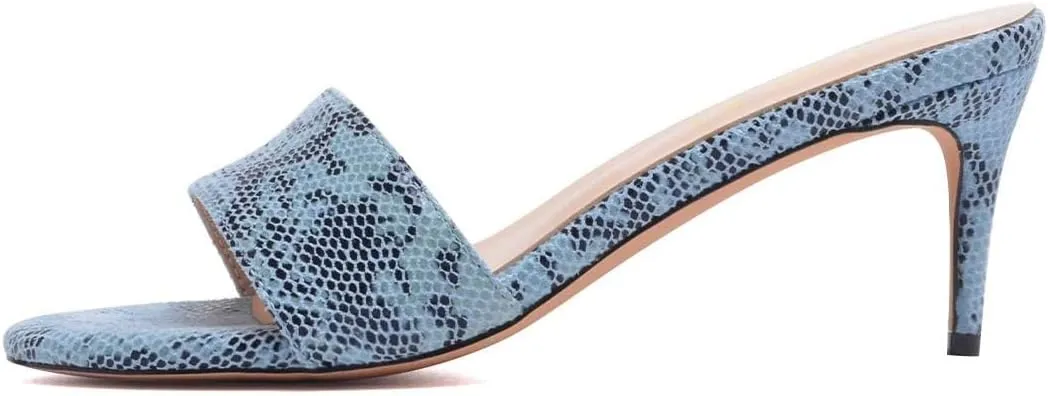 YDN Women Comfy Kitten Low Heel Mules Slip on Clog Sandals Open Toe Dress Pumps Slide Shoes Size 4-15 US