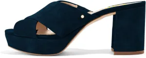 YDN Women Cross Strap Peep Toe Platform Chunky Block Heel Mules Pumps Slide Sandals Size 4-15 US