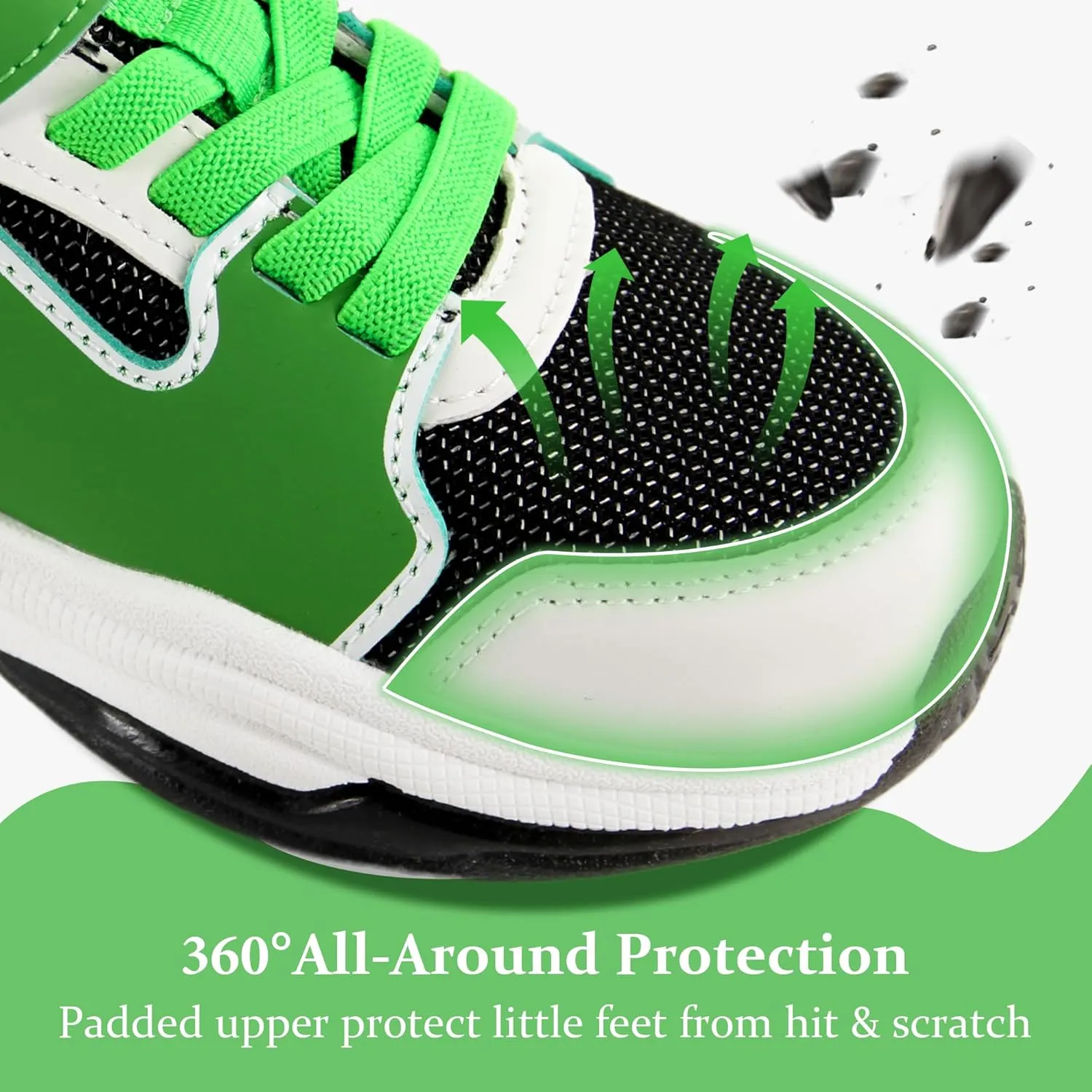 YESKIS Kids Boys Girls Light Up Shoes Lightweight Mesh Breathable Led Flashing FutuVibe Running Sneakers for Little Kid and Big Kid