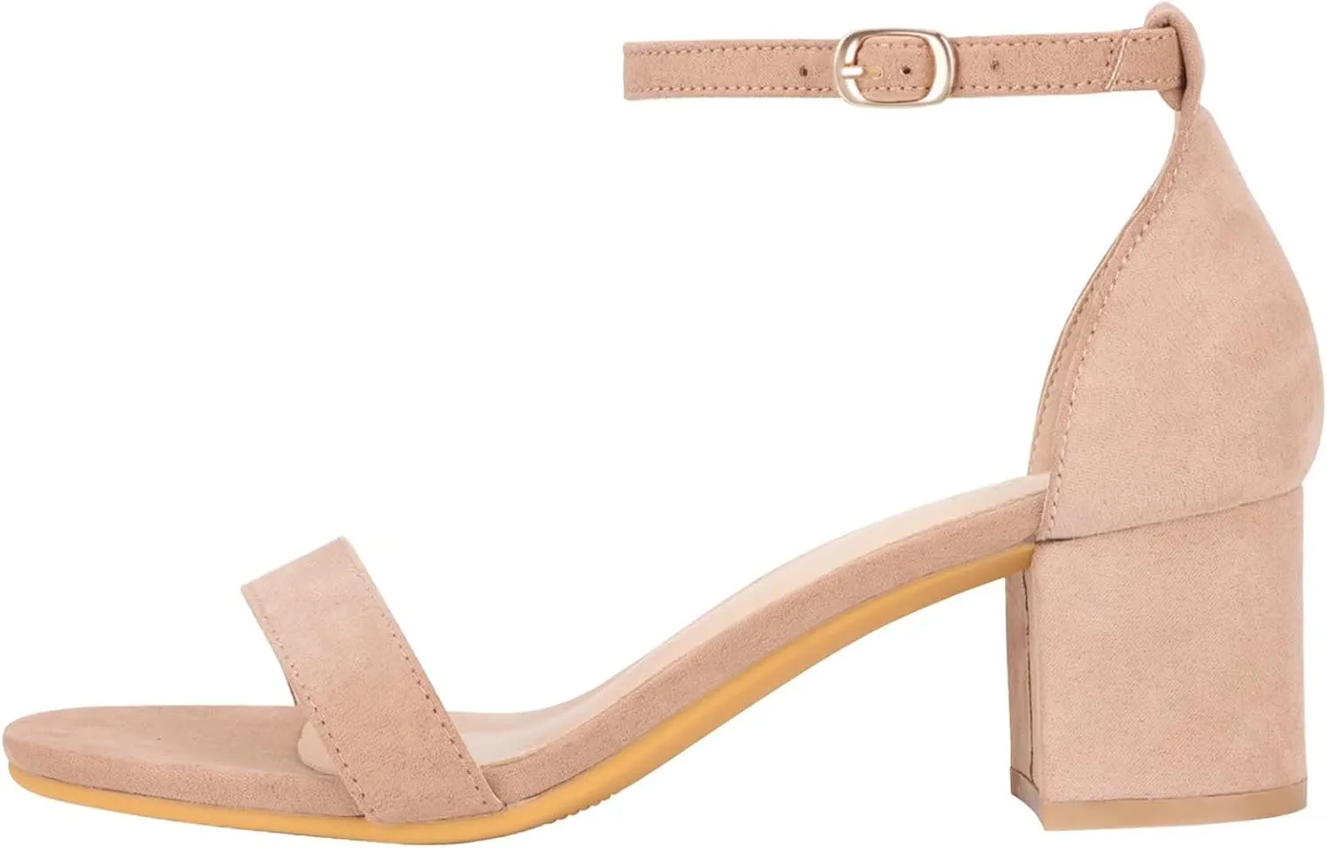 ZriEy Chunky Heels for Women Strappy Platform Sandals Open Toe Heeled Sandals Ankle Strap Adjustable Buckle Lucite Chunky High Heel Shoes