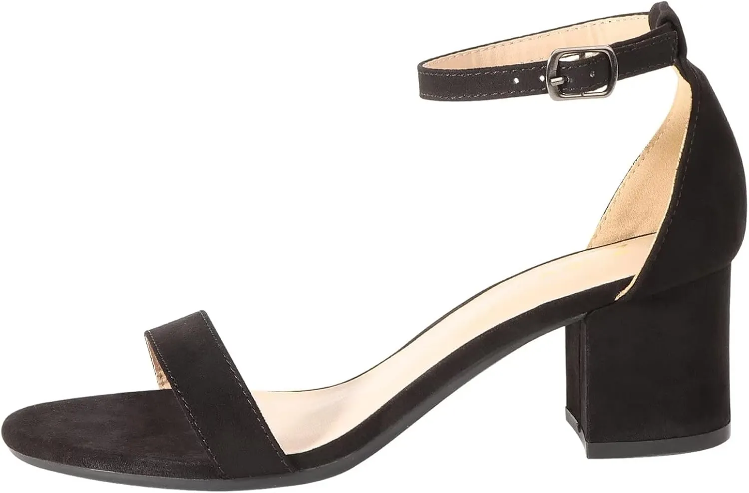 ZriEy Chunky Heels for Women Strappy Platform Sandals Open Toe Heeled Sandals Ankle Strap Adjustable Buckle Lucite Chunky High Heel Shoes