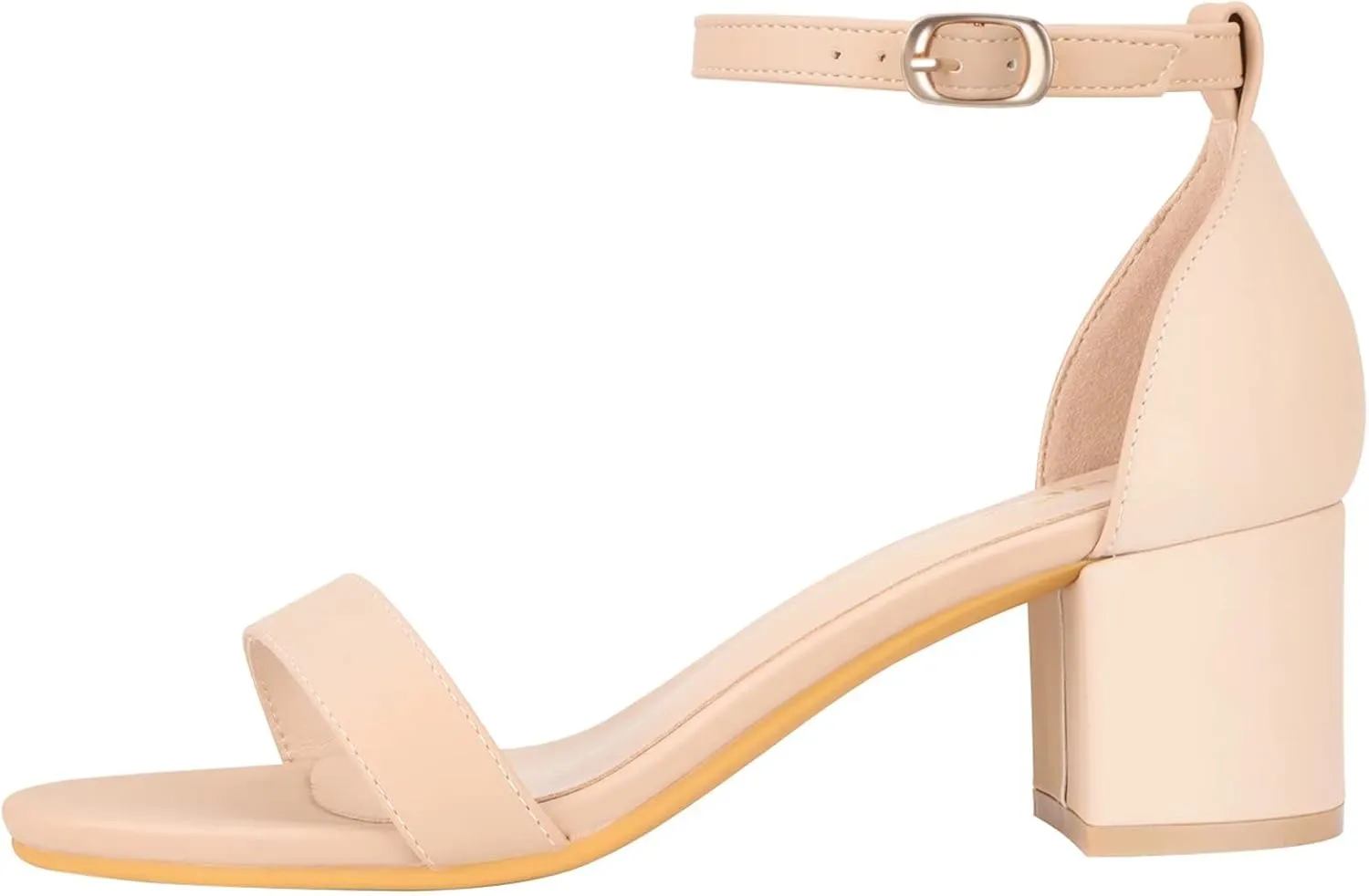 ZriEy Chunky Heels for Women Strappy Platform Sandals Open Toe Heeled Sandals Ankle Strap Adjustable Buckle Lucite Chunky High Heel Shoes