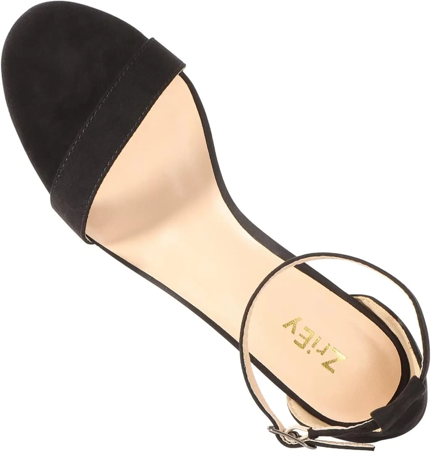 ZriEy Chunky Heels for Women Strappy Platform Sandals Open Toe Heeled Sandals Ankle Strap Adjustable Buckle Lucite Chunky High Heel Shoes