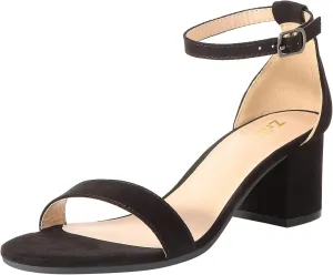 ZriEy Chunky Heels for Women Strappy Platform Sandals Open Toe Heeled Sandals Ankle Strap Adjustable Buckle Lucite Chunky High Heel Shoes