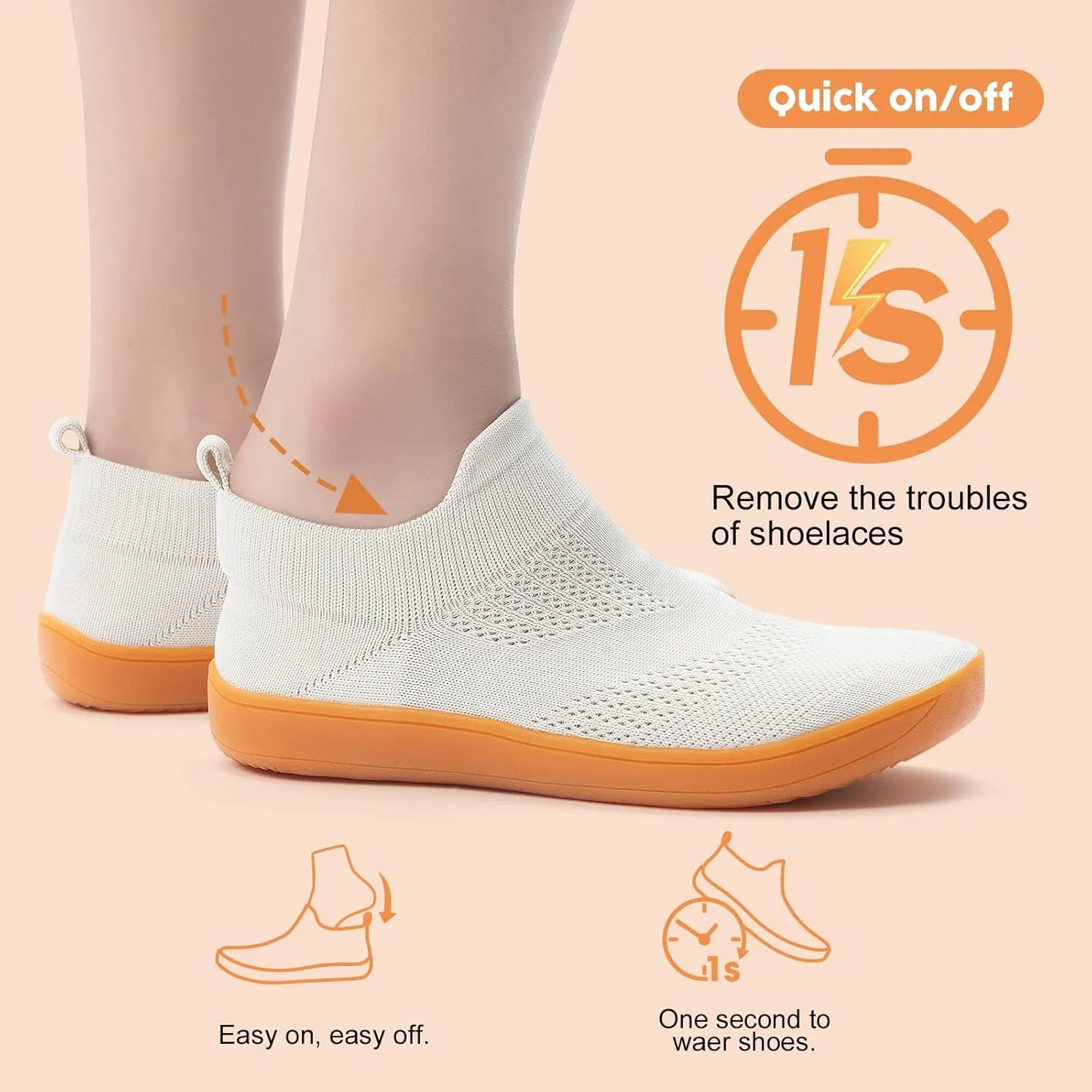ZYEN Wide Toe Box Shoes Women Wide Width Sneakers Zero Drop Minimalist Barefoot Shoes Comfort Non-Slip Wide Running Walking Shoes